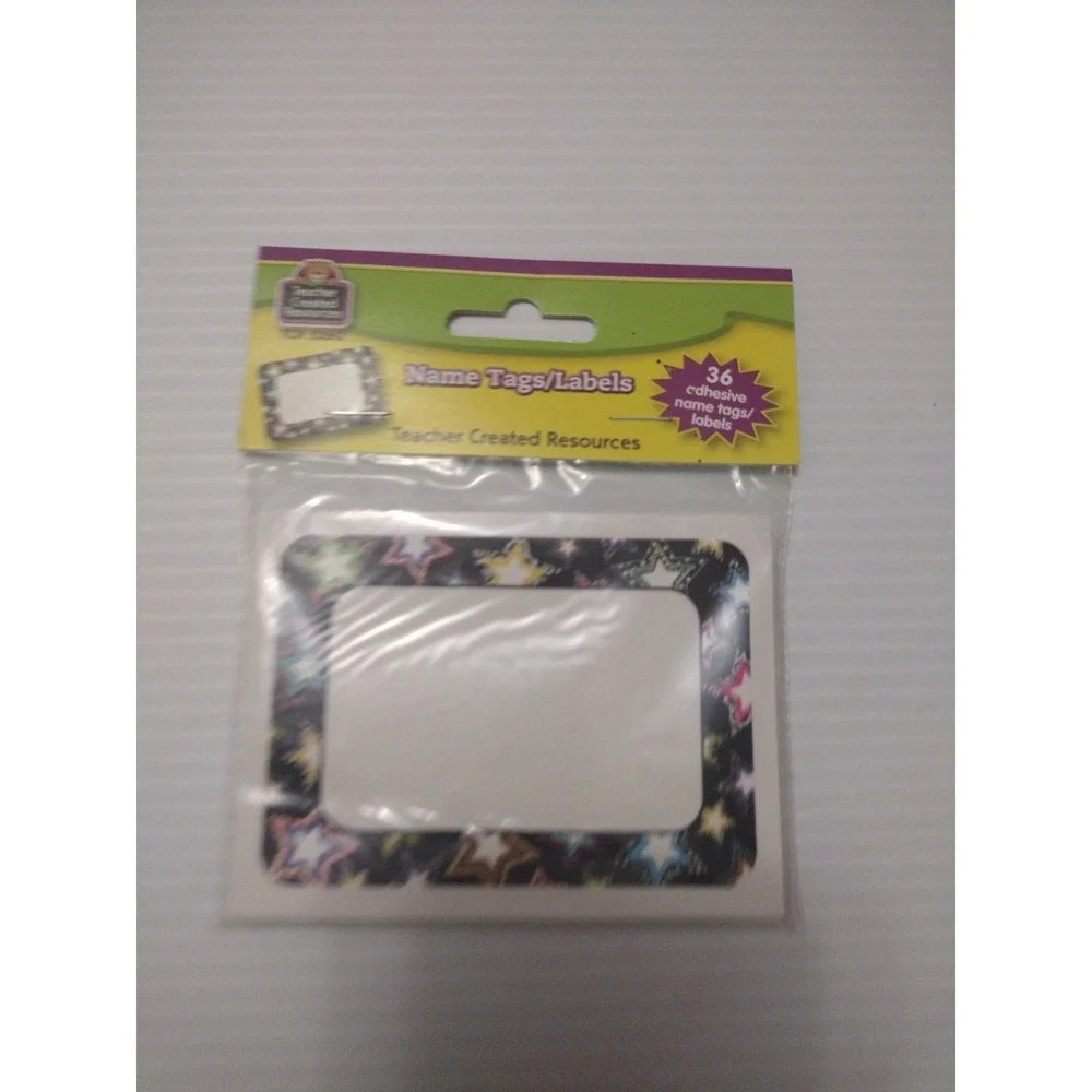 Teacher Created Resources Name‎ Tags Labels Stars Border 36 Adhesive Tags